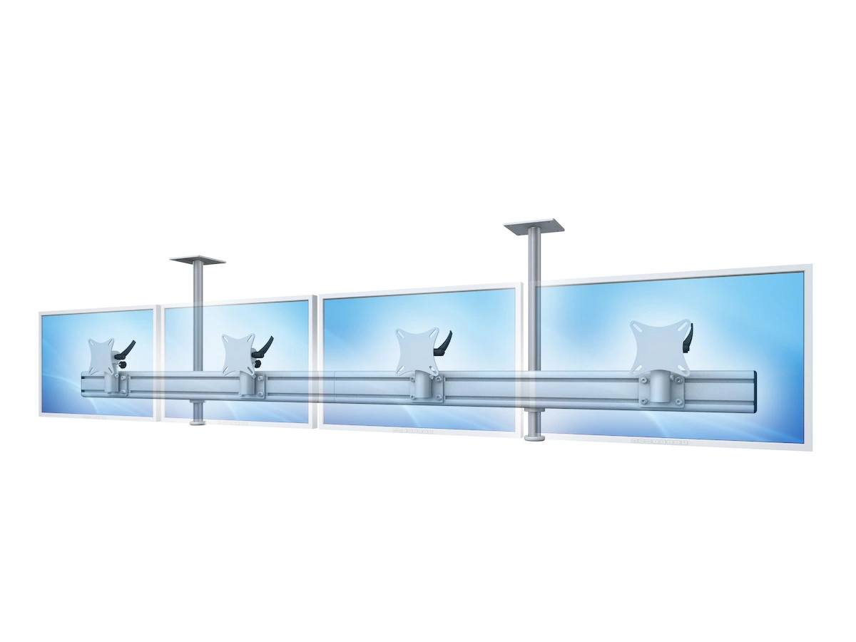 Flat-System Monitorhalter Decke für 4 Monitore 4er - 20''-24"