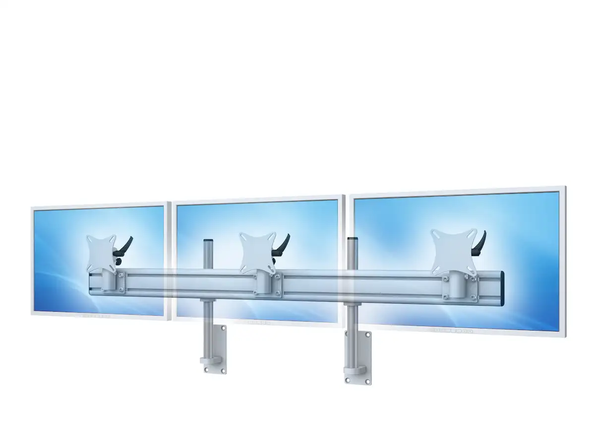 Flat-System Wandhalter für 3 Monitore 3er - 20''-24"  