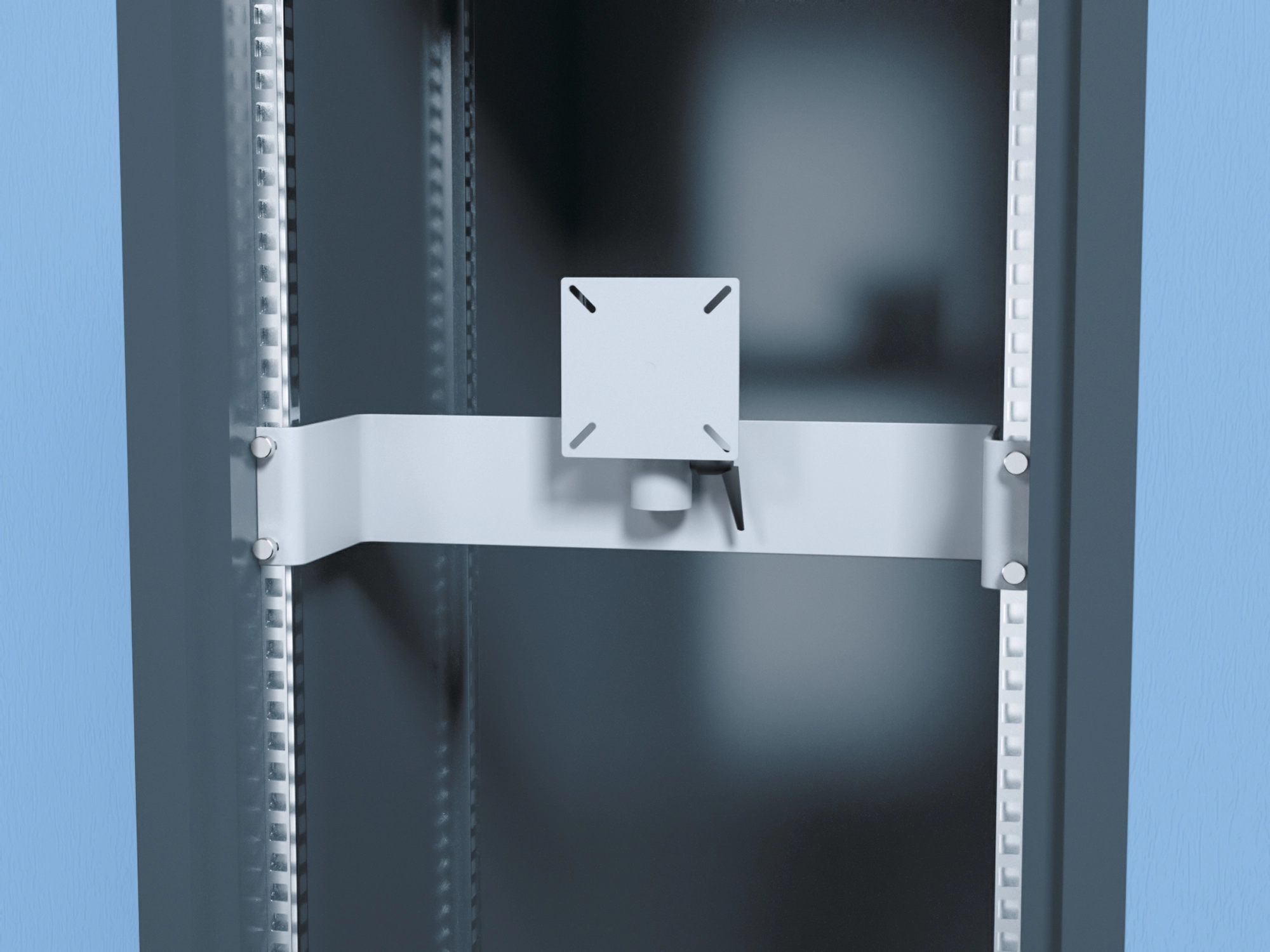 Monitorhalter für 19"-Serverschränke Einbau