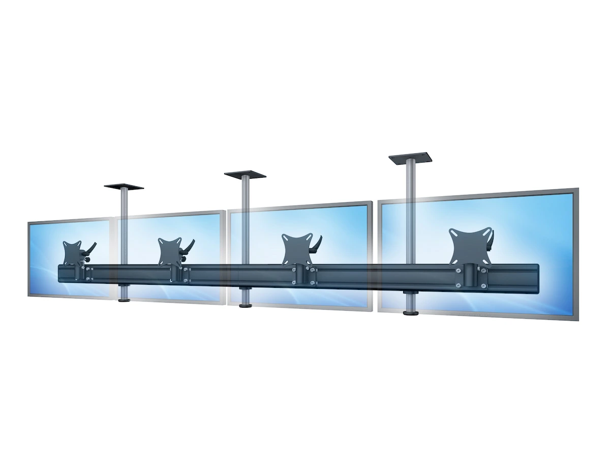 Flat-System Monitorhalter Decke für 4 Monitore 4er - 25''-32"