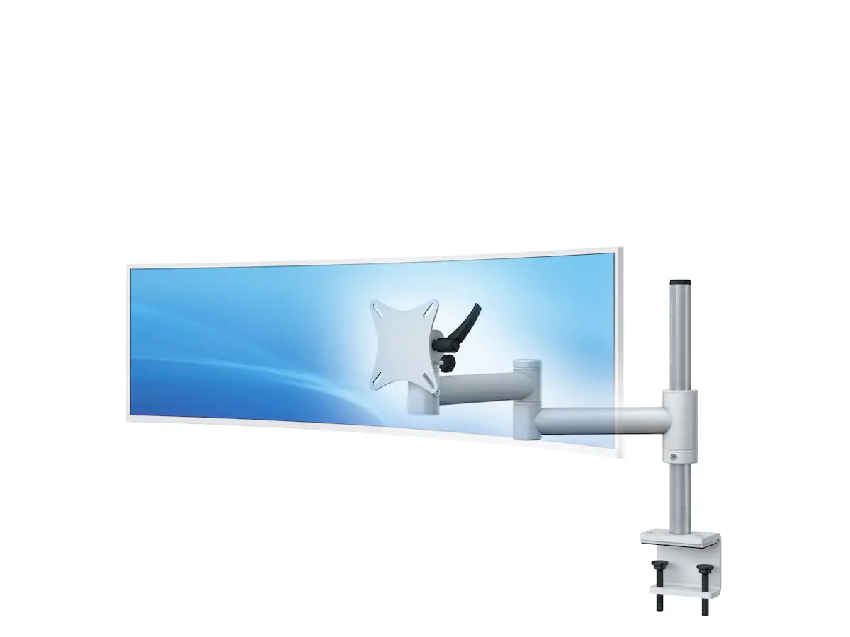 Stabile Tisch-Klemmbefestigung für Monitore bis 49" Tisch-Klemmbefestigung mit 2 Ausgleichsschrauben M12x12