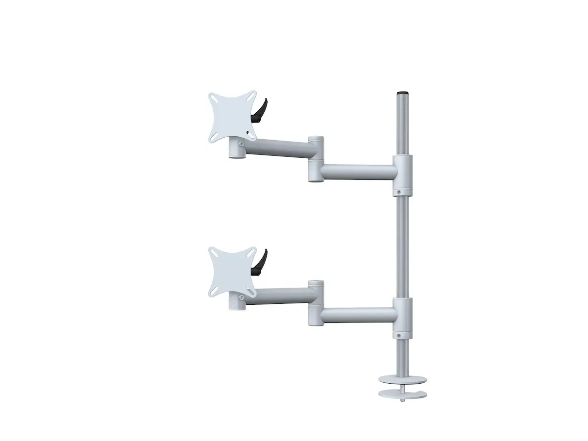 Flex-System Monitorhalterung für 2 Monitore Einbauadapter mit Kabelauslass (MA) 1+1 - 17''-24''
