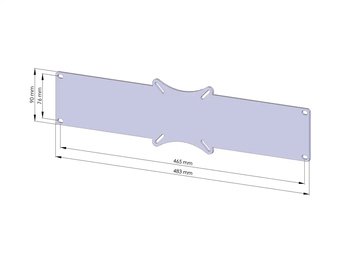Monitorhalter für 19"-Serverschränke Anbau fix