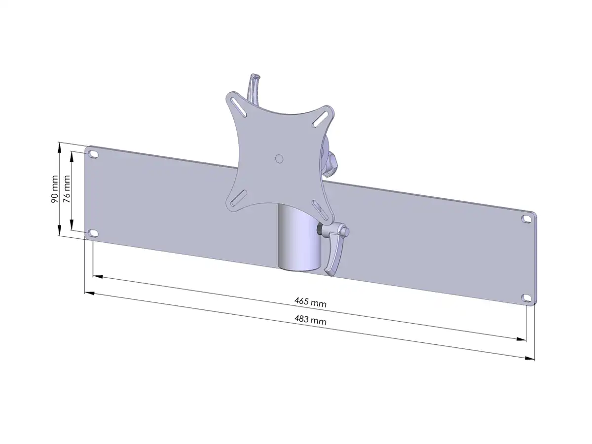Monitorhalter für 19"-Serverschränke Anbau