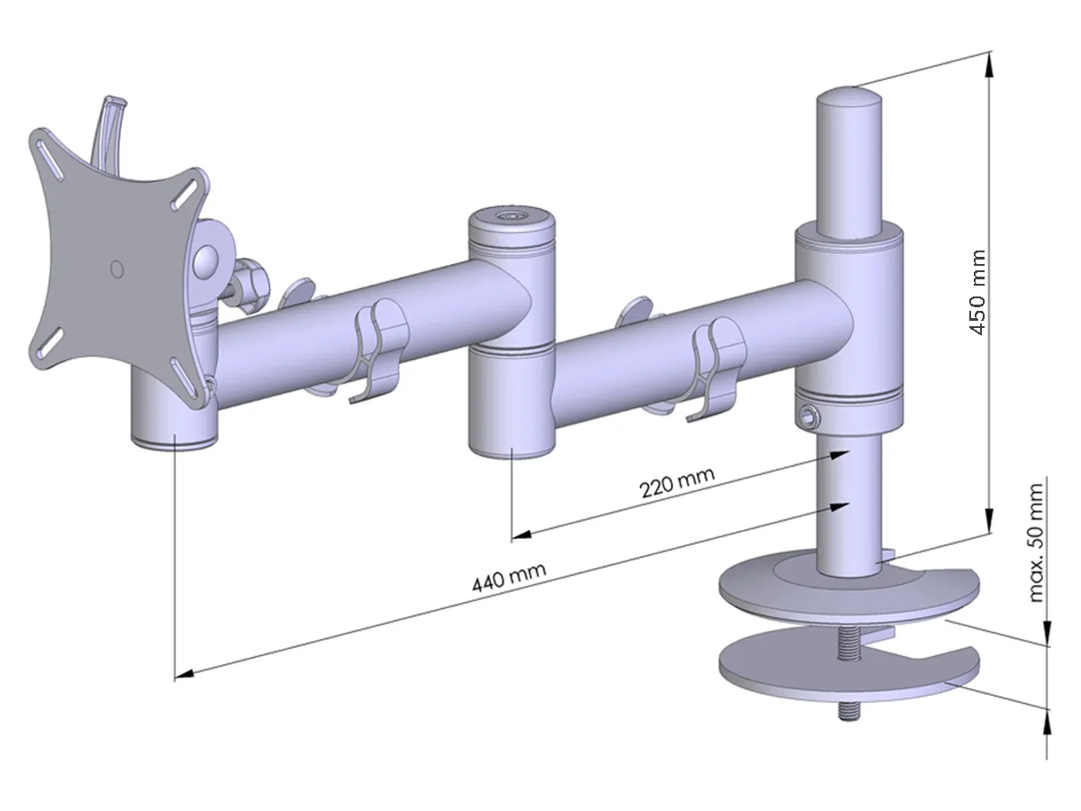 450 mm TFT Vario – Einbau-Monitorlift mit Auslassfunktion TFT Vario 450 mm Einbaulift mit integriertem Luftauslass