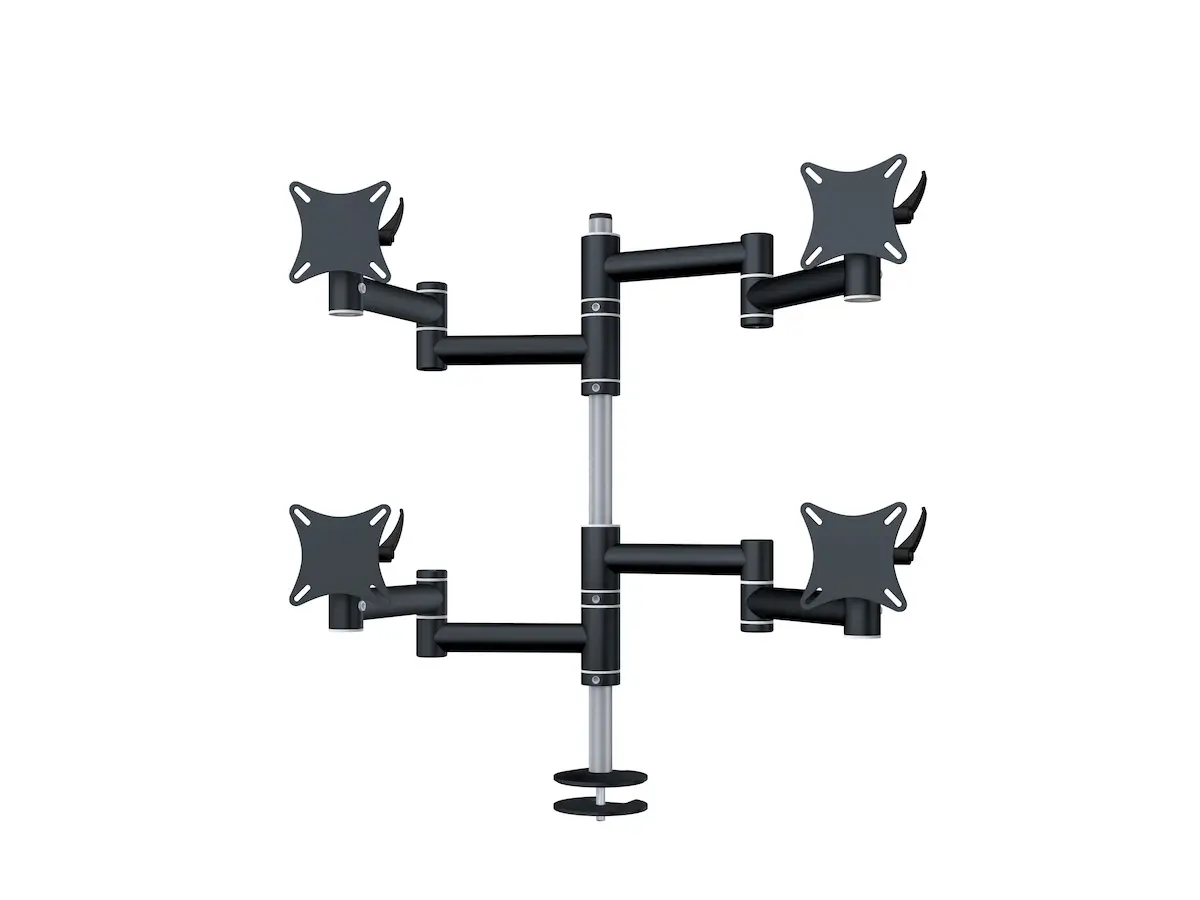 Flex-System Monitorhalterung für 4 Monitore Einbauadapter mit Kabelauslass (MA) 2+2 - 25''-32''