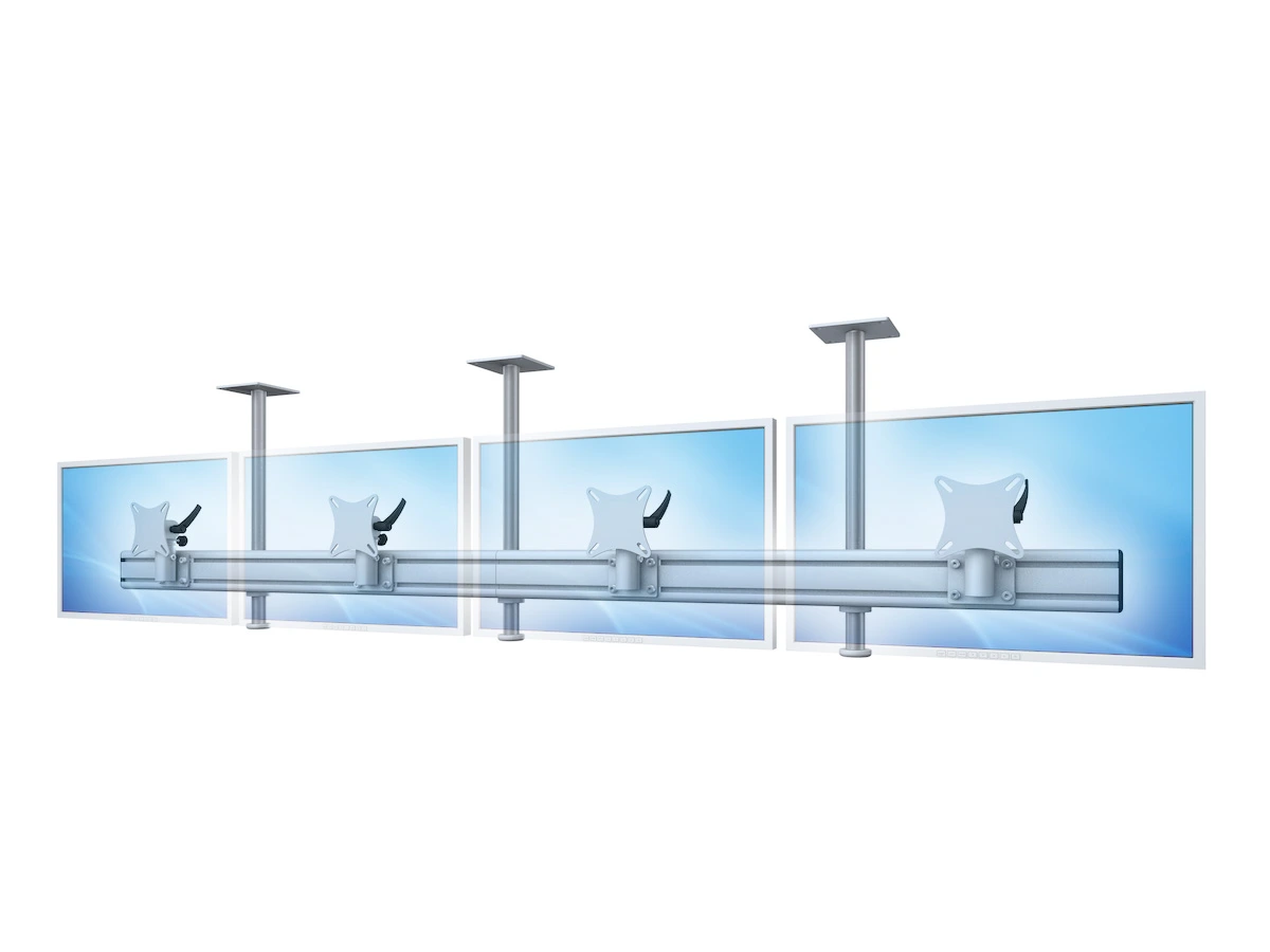 Flat-System Monitorhalter Decke für 4 Monitore 4er - 25''-32"