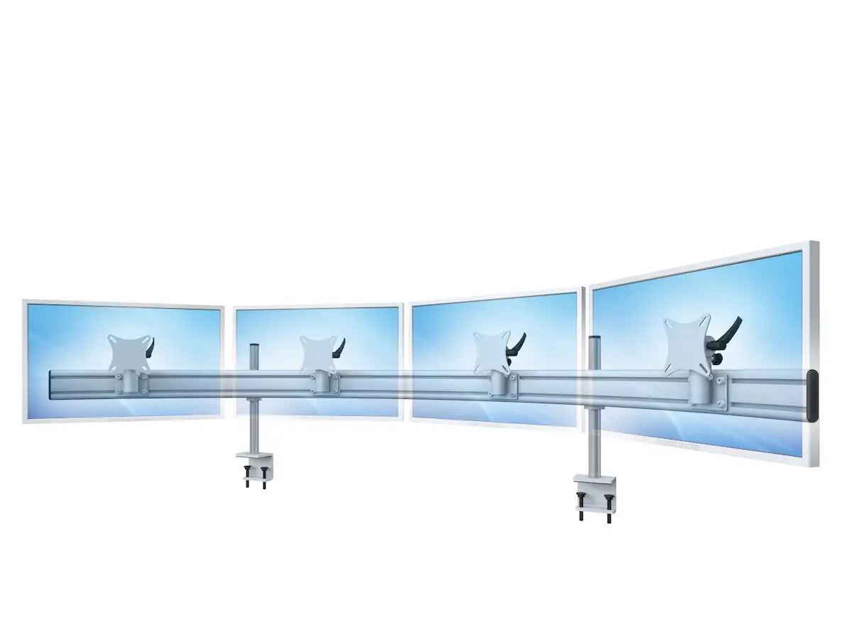 Para-System Monitorhalterung für 4 Monitore mit Tisch-Klemme 4er - 20''-24''  
