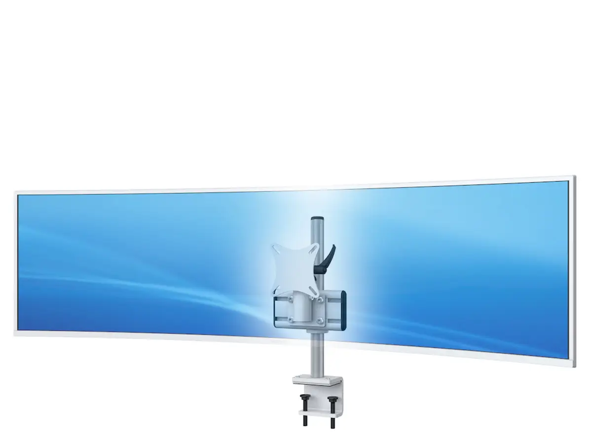 Curved Monitorhalter Flat bis 49" für 1 Bildschirm mit Tischklemme  Curved Monitorhalter Flat bis 49" für 1 Bildschirm mit Tischklemme