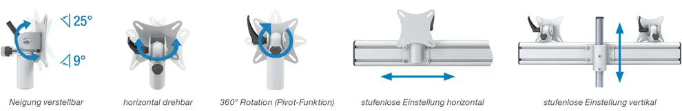 Zusätzliche Ansicht von Flat-System Tisch-Klemme 2er - 25''-32'' Flat-System Tisch-Klemme 2er - 25''-32'' - zusätzliches Produktbild