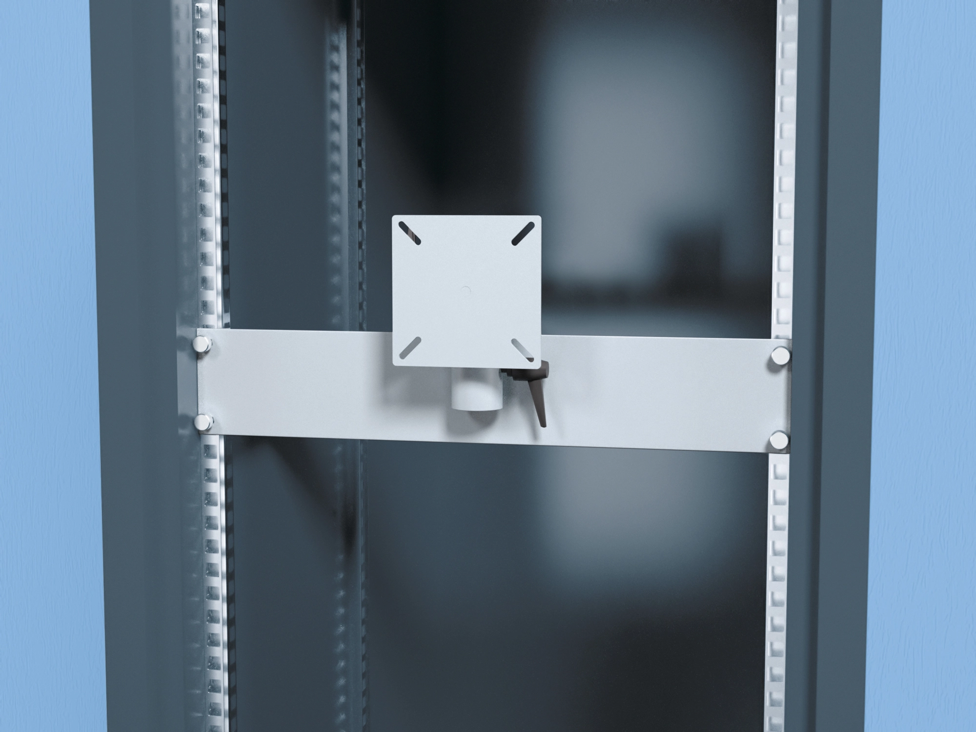 Monitorhalter für 19"-Serverschränke Anbau