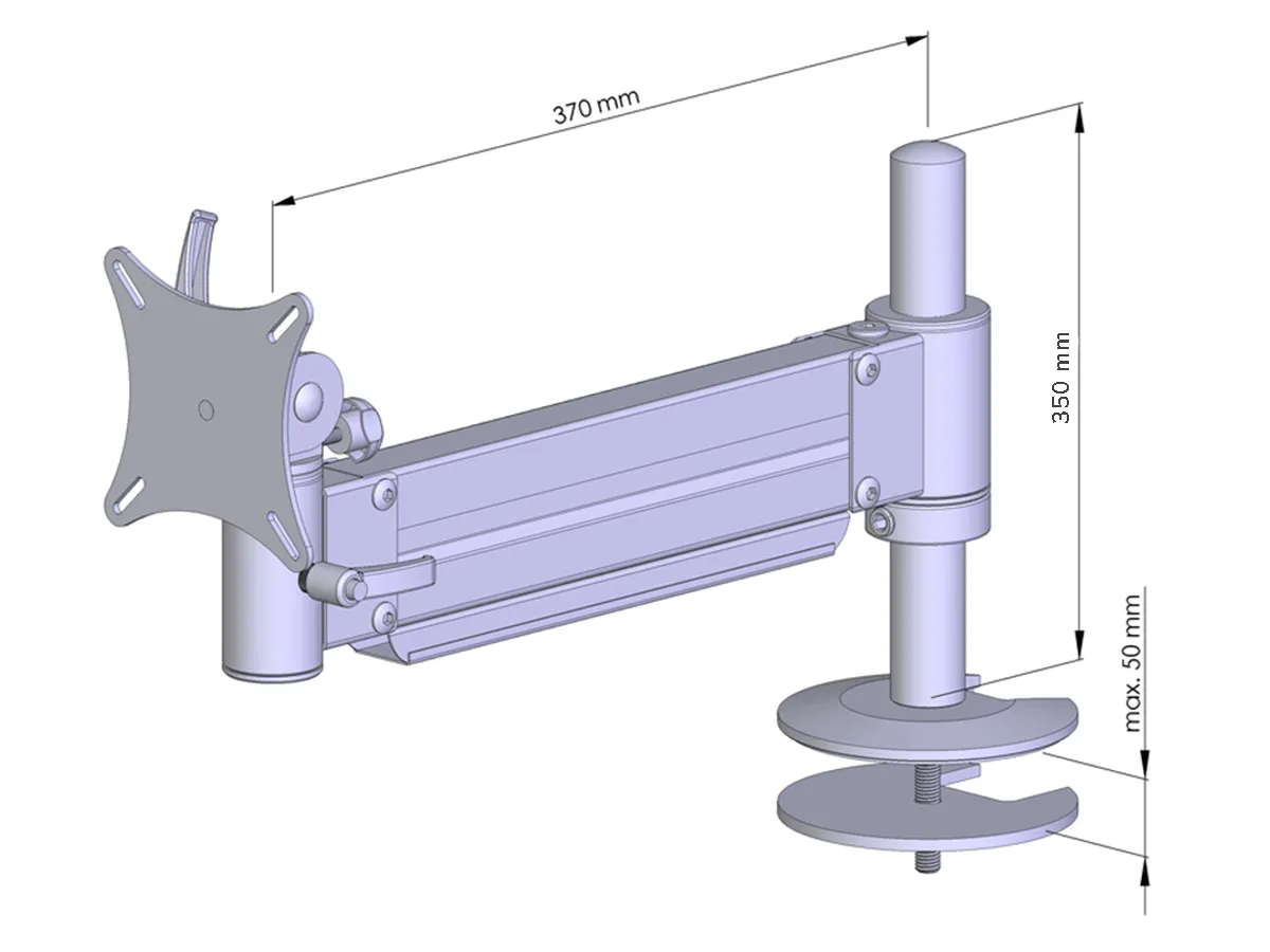 350 mm TFT-Lift-Einbau mit integriertem Luftauslass