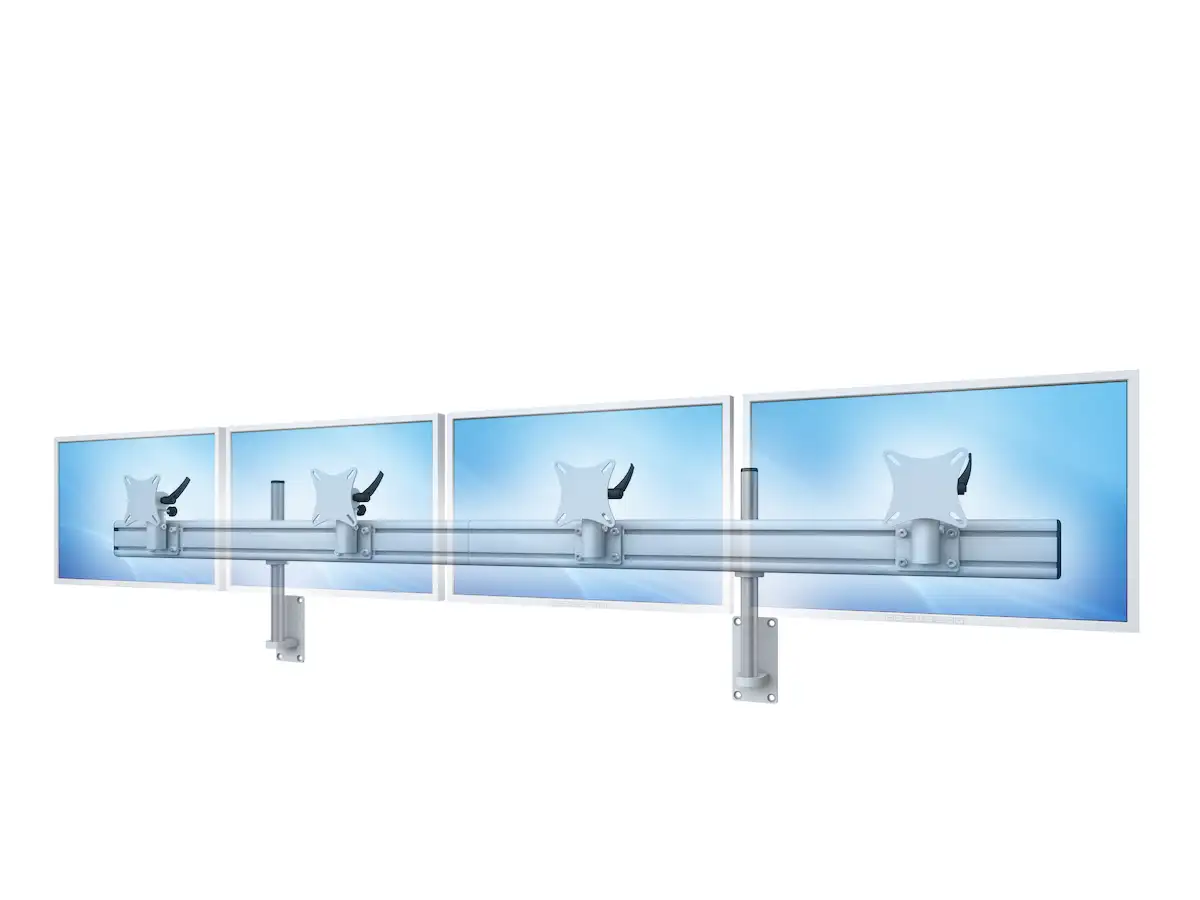 Flat-System Wandhalter für 4 Monitore 4er - 20''-24"   